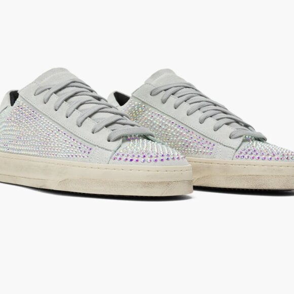 New P448 Jack Sneaker Strass Embellished Crystal Shoes Womens Size 7 Retail $345 - Picture 2 of 4